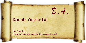 Darab Asztrid névjegykártya
